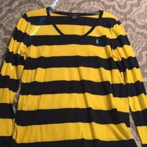 Ralph Lauren v neck long sleeve tee